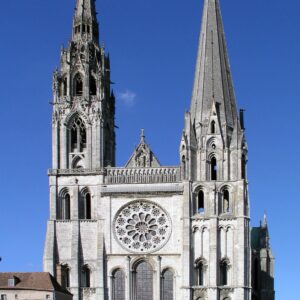 Fachada occidental de la catedral gotica de Chartres
