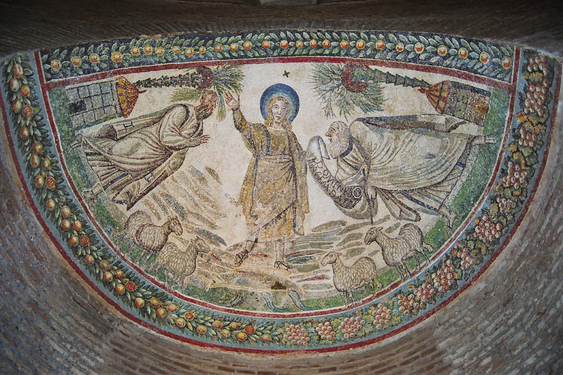 Mosaico de la Traditio Legis en el mausoleo de Santa Costanza, Roma