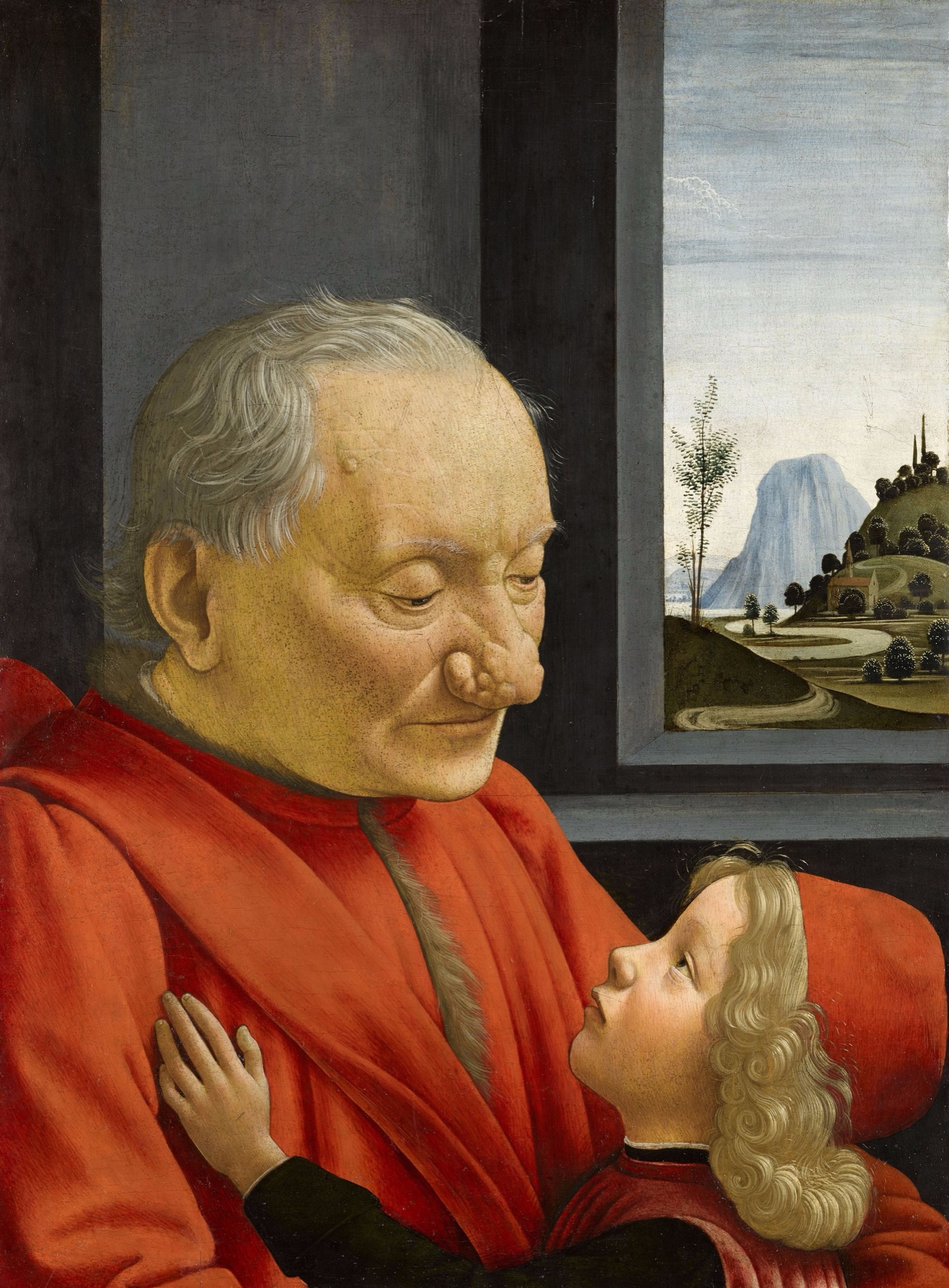 Retrato de un anciano y su nieto, de Domenico Ghirlandaio, en el Museo del Louvre